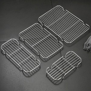 Mesh tray net 1/2 all stainless steel meat grilling F dish